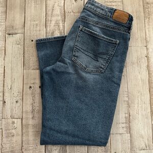 American Eagle OutfittersWomen’s  Dark Blue Straight Button Fly Jeans